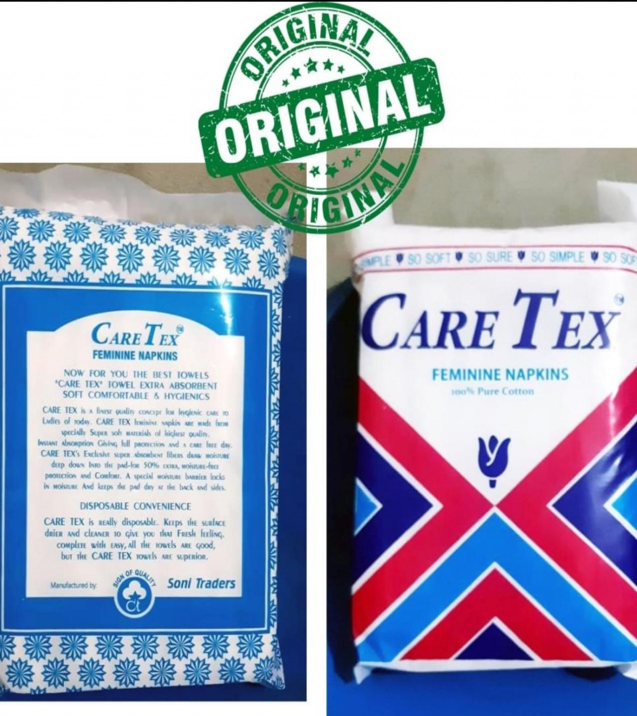 caretex - cotton pads | delivery pads sanitary pads | for extra bleeding