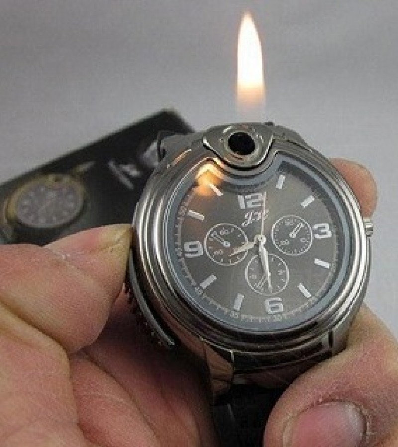 Fashion Gas Cigarette Lighter Male Moment Watches