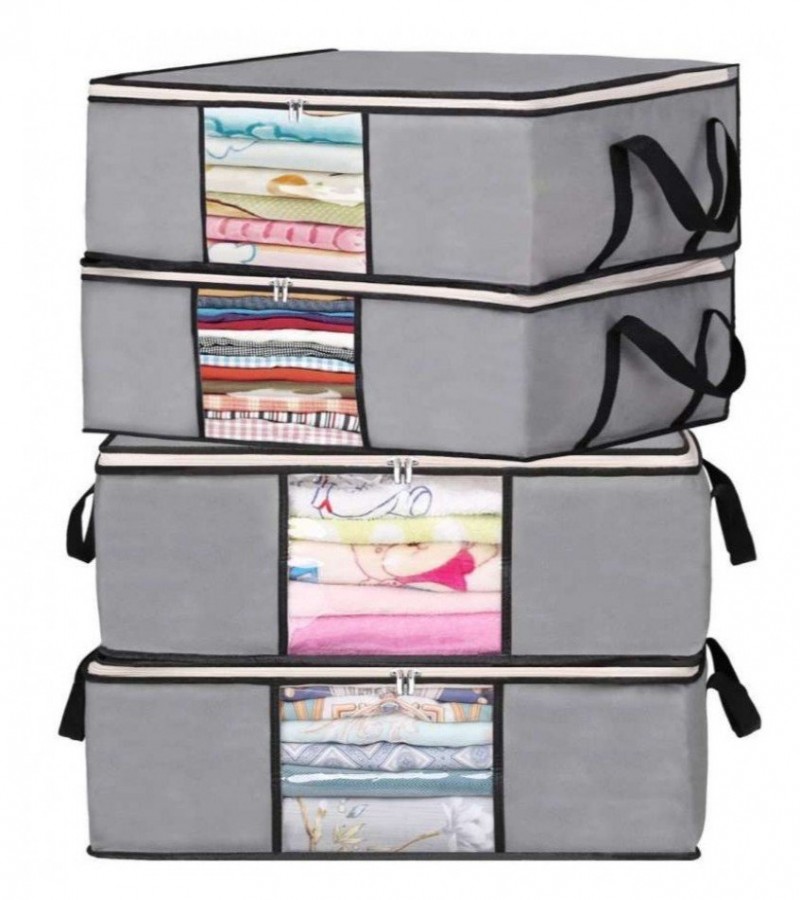 Clothes Blankets Storage Bags Organizer with Reinforced Handle