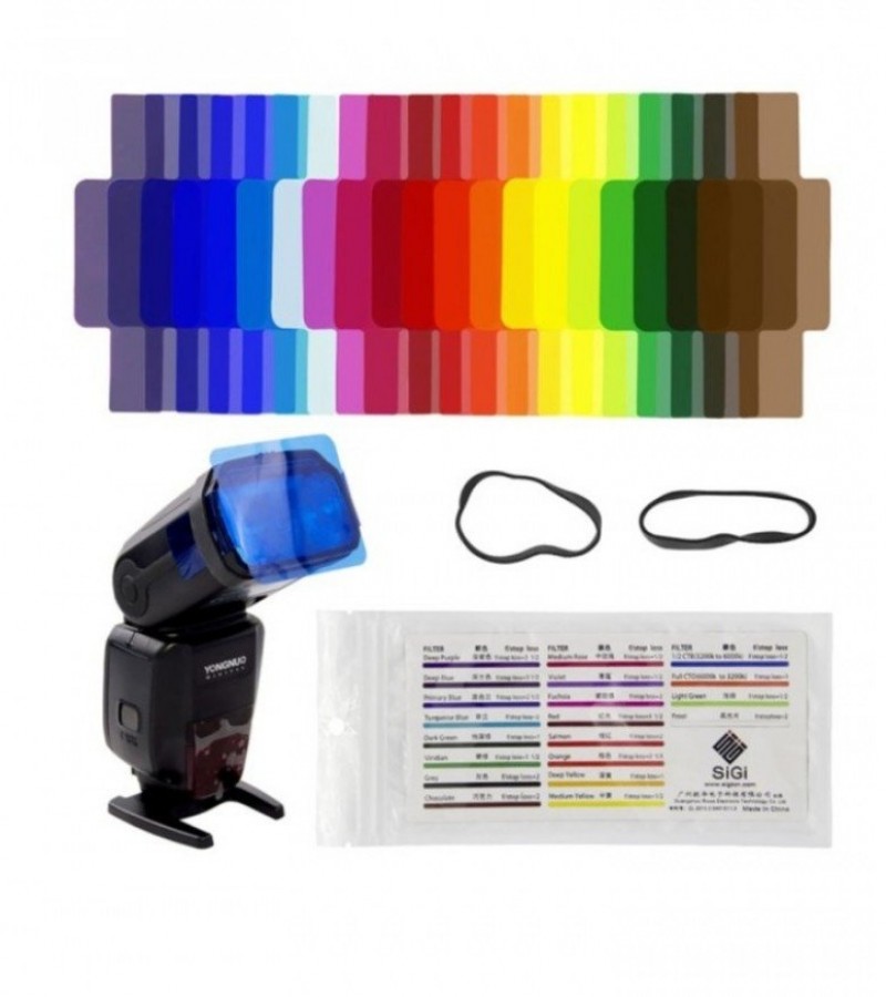 Color Card Gel Filter Flash Lighting Diffuser For Dslr Cameras & Studio Lights