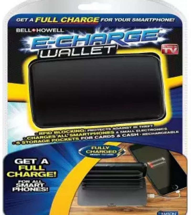 eCharge Wallet Deluxe Portable Power Bank and Credit Card Case