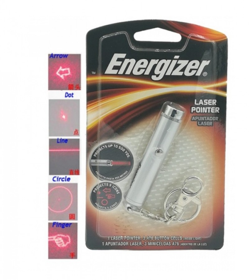 Energizerr Laser Pointer Have Five Different icons - Silver