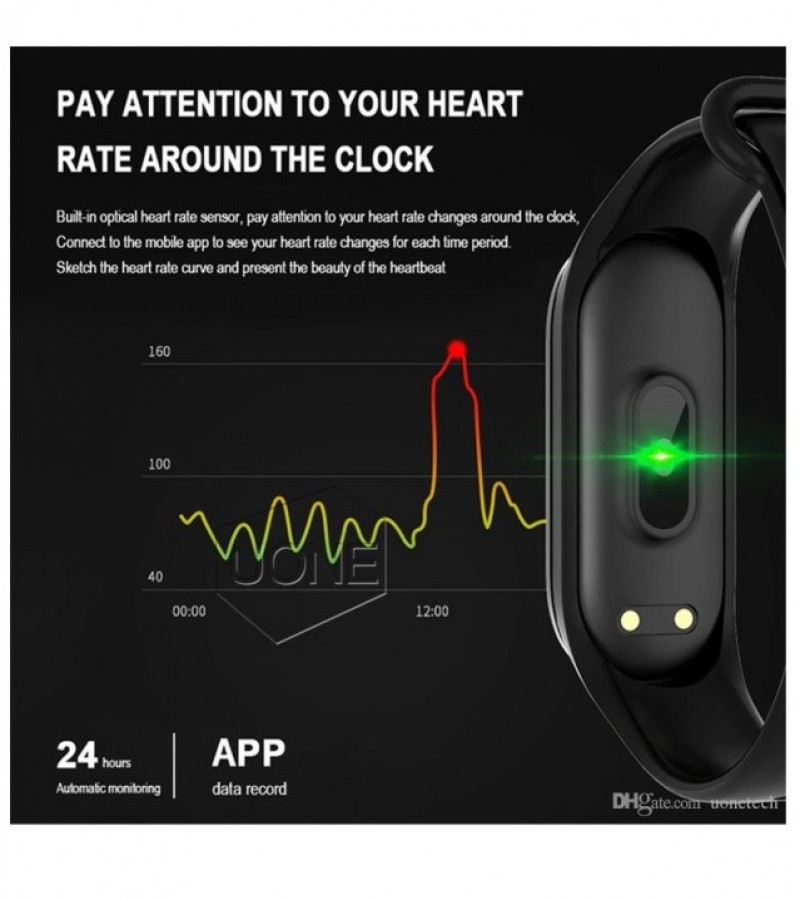 M4 Band Sport Wristband Blood Pressure Monitor Heart Rate For Android And Ios