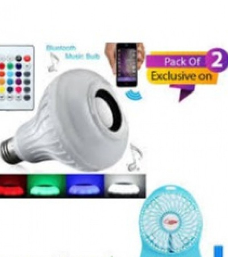 Mini Fan Portable LED Light Fan Mini USB Charging Air Wireless Bluetooth Speaker Bulb with Remote
