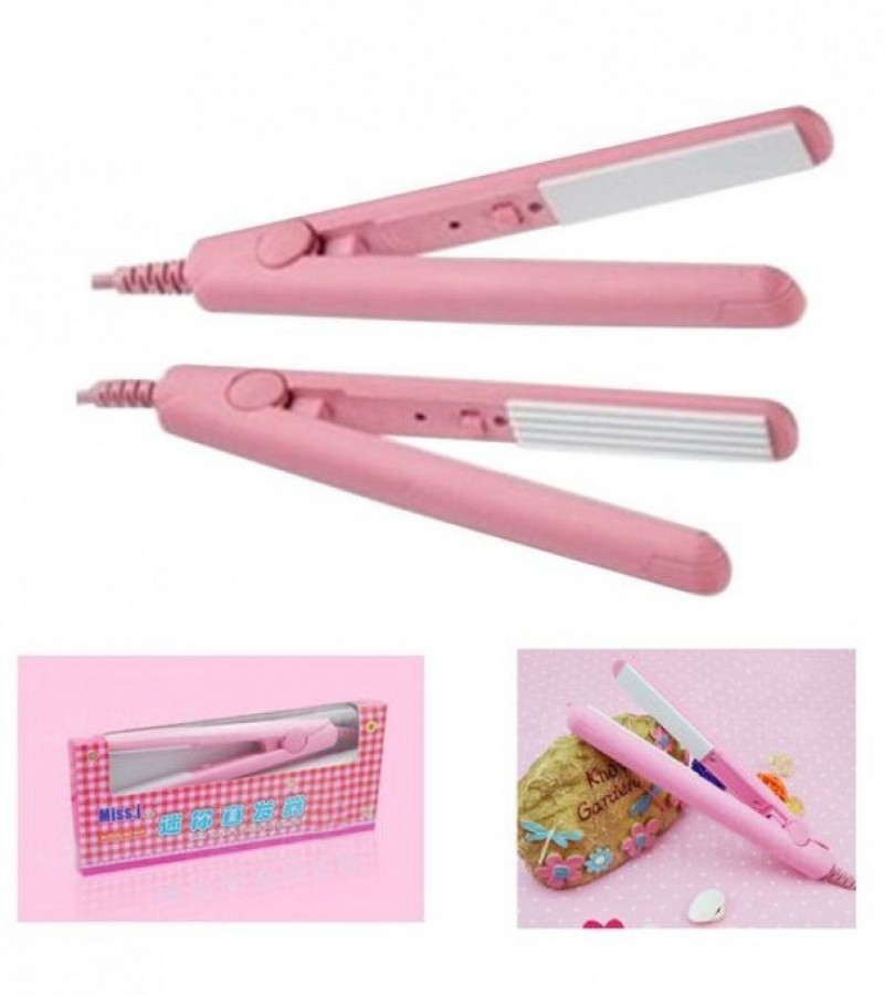 Mini Pocket Hair Straightener - Pink