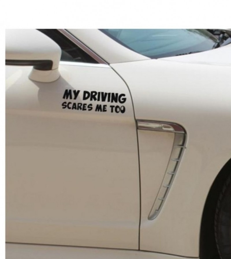 "My Driving Scares Me Too" Auto Car Trunk Thriller Rear Window Body Sticker