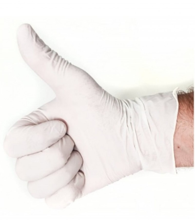 Pack of 100 Latex Medical Examination Gloves (Hypoallergenic & Smooth Surface)