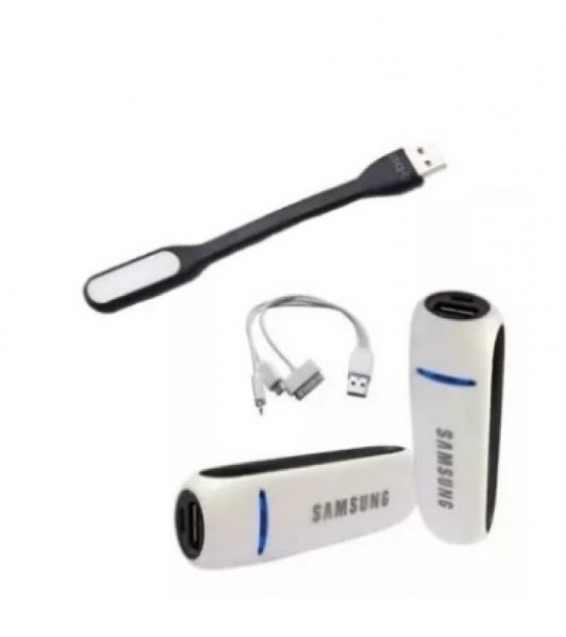 Pack of 2 powerbank and flexible usb led Light For Laptops & Other Usb Ports