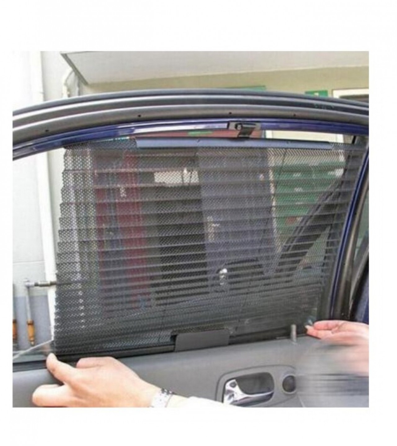 Pairs Car Sunshade Automatic Stretching Sunscreen Curtains Black