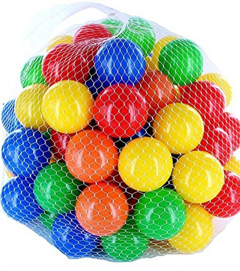 Plastic Balls for Kids Without Edges (Multicolor) - 50 Pcs