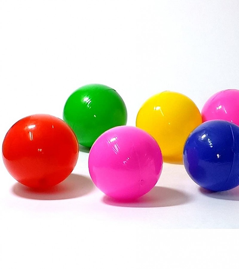 Plastic Balls for Kids Without Edges (Multicolor) - 50 Pcs