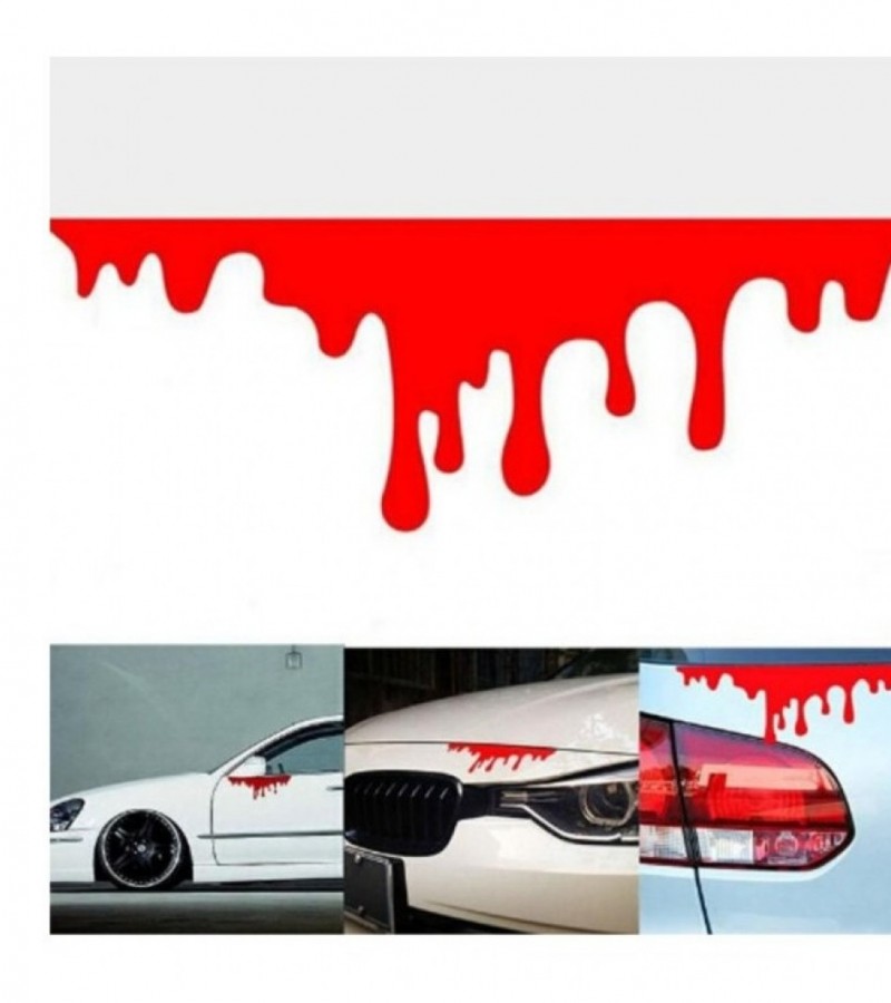 Red Blood Car Light Bumper Body Sticker
