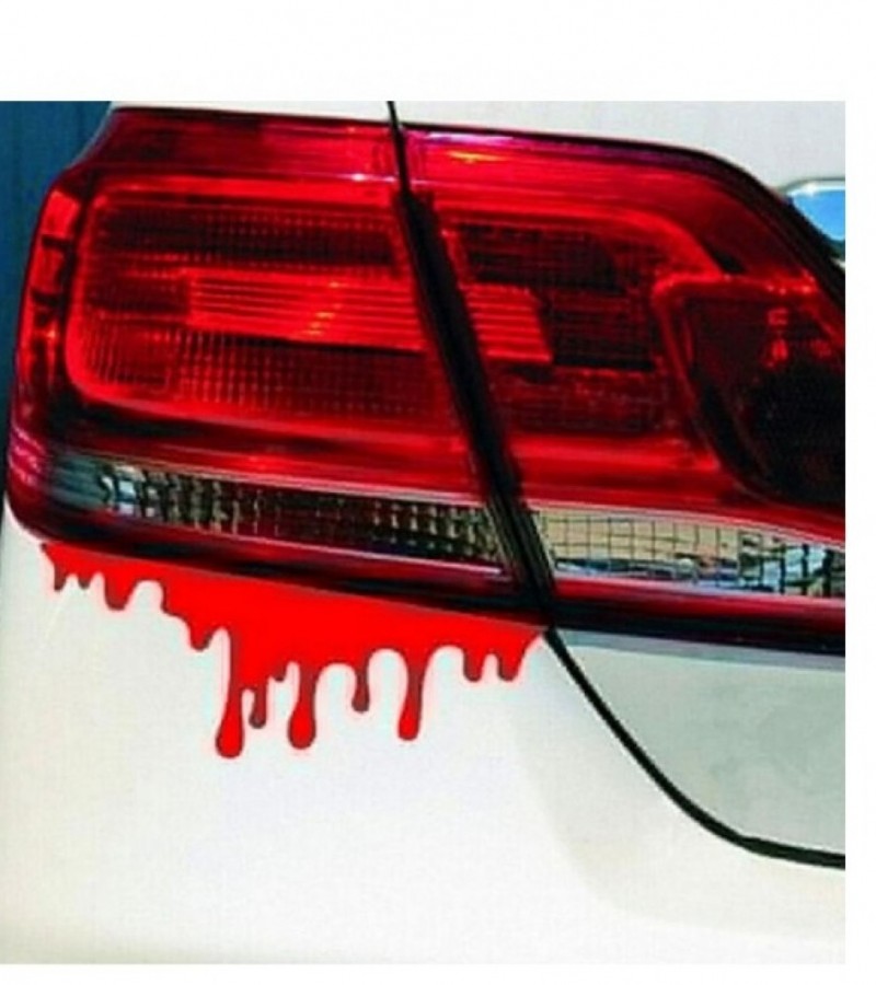 Red Blood Car Light Bumper Body Sticker