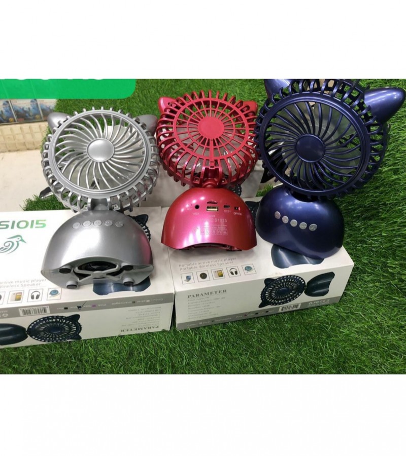 S1015 Rechargeable Bluetooth Speaker with Fan TF Card MP3 Player FM Radio