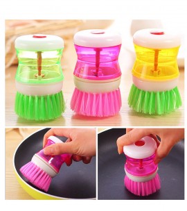 Kitchen Wash Pot Dish Brush Liquid Soap Dispenser Handheld Cleaning Brushes  Scrubber Household Cleaning Accessories Tool