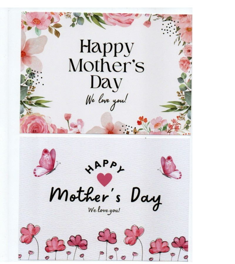 Mothers Day greeting card pack of 4 card with envelop & stickers
