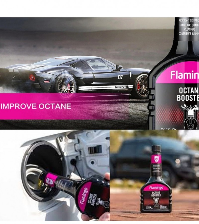 Flamingo Octane Booster Car Fuel Injector Cleaner Petrol Saver Additive 354ml