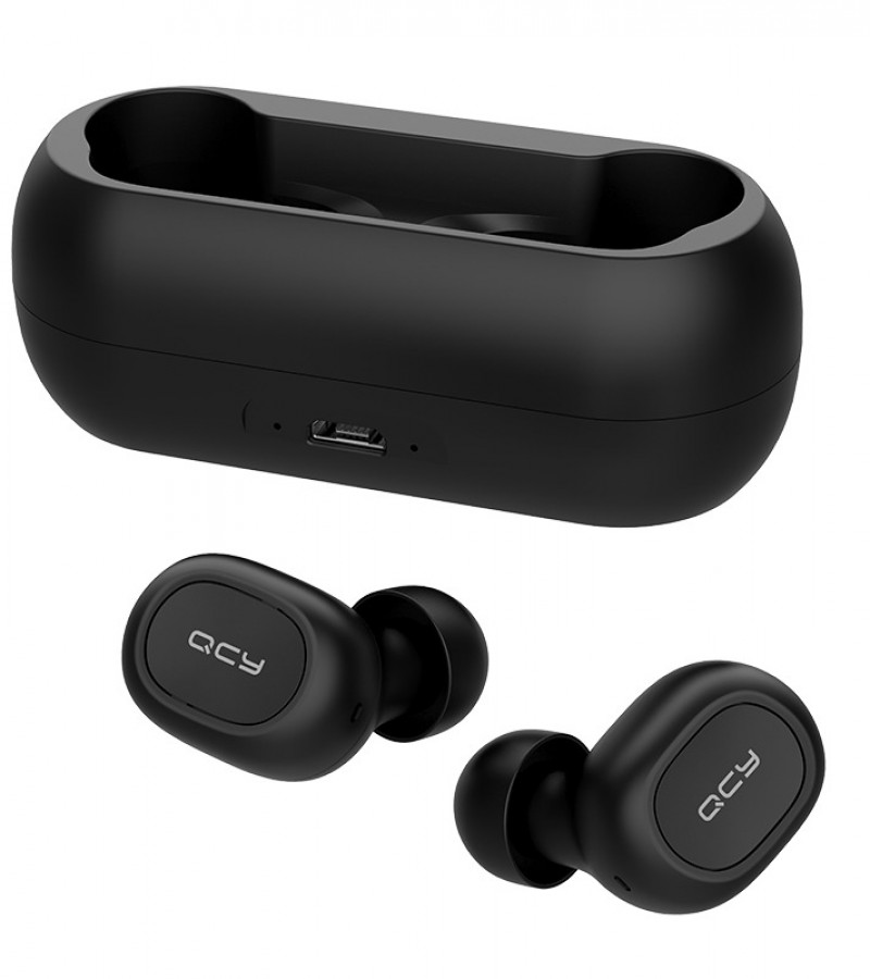 QCY T1C TWS 5.0 Bluetooth Earphone Earbuds Headphone 3D Stereo With Microphone – Black