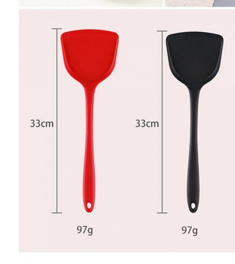 1 Pc Food Grade Silicone Chinese Style Spatula Utensils Non Stick Pot Shovel Cooking Turner C (0195)