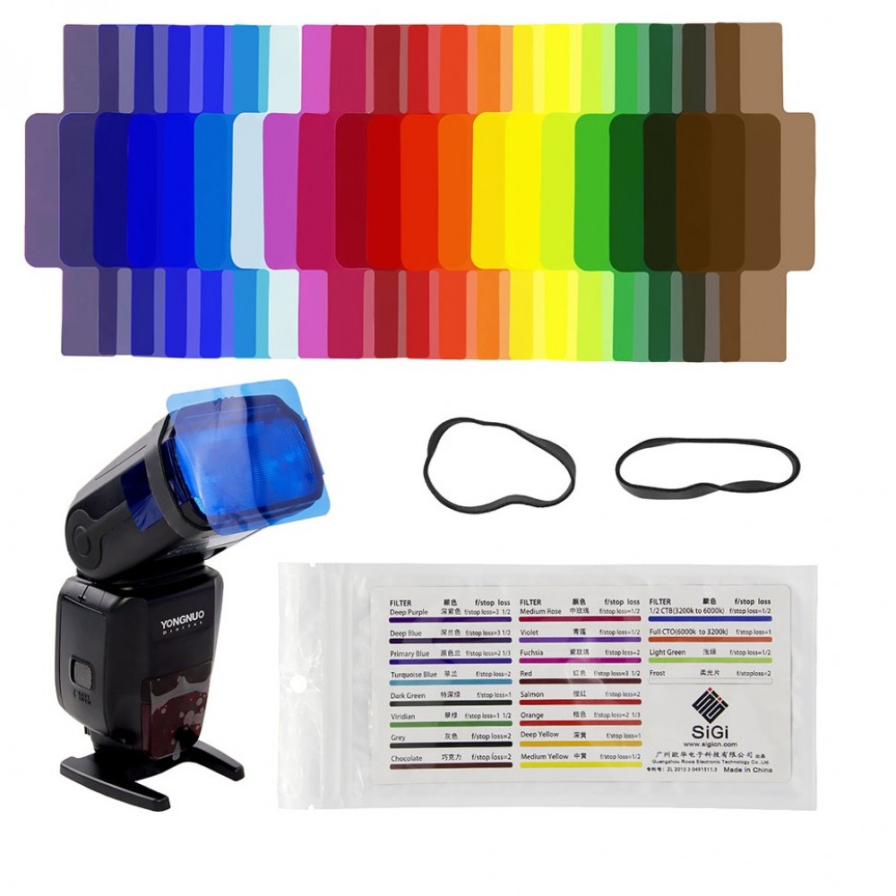 12 Pcs Universal Colour Card Gel Lighting Diffuser Studio Lights For DSLR Cameras