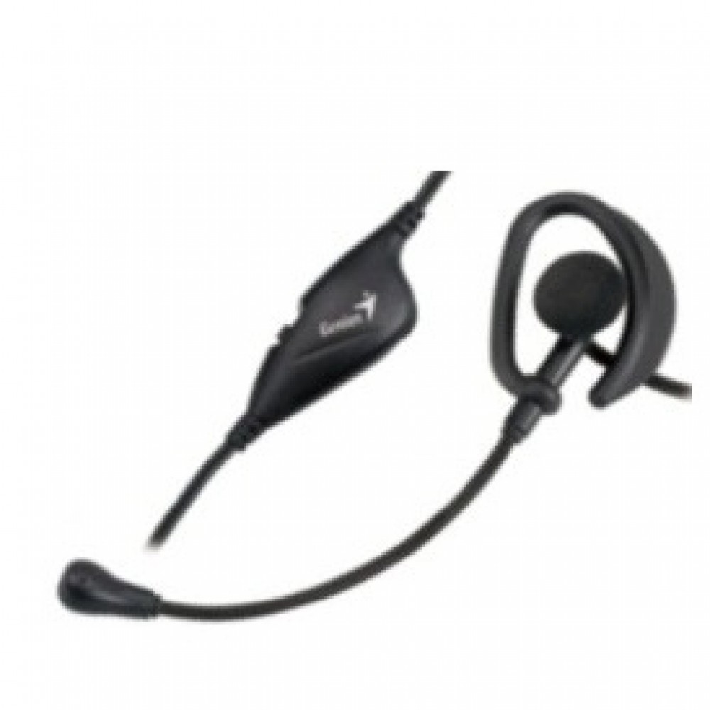 13. Genius Single Clip-on HS-105 Headset – Microphone Supported – Adjustable Ear hook