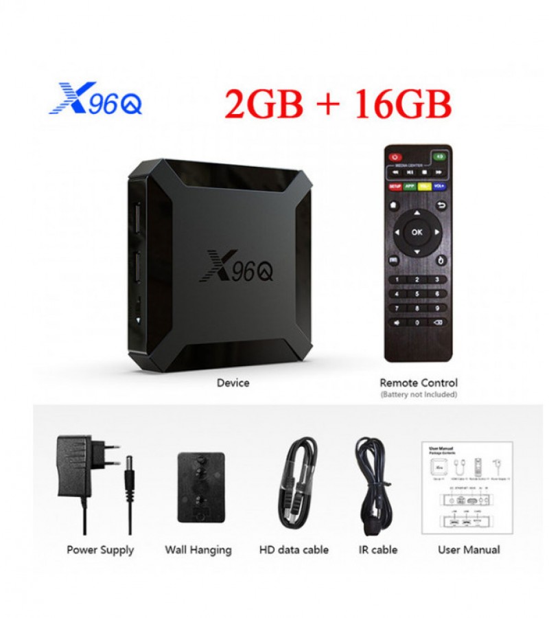 2020 X96Q TV Box Android 10.0 2GB 16GB Quad Core 4K 2.4G Wifi Android 10.0 Set Top Box Media Player