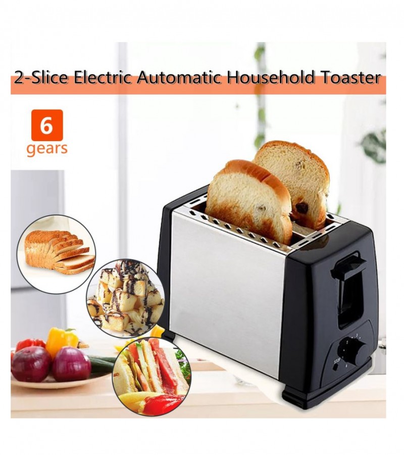 220V 2-Slice Electric Fully Automatic Toaster Household Toast Multifunctional Breakfast Machine
