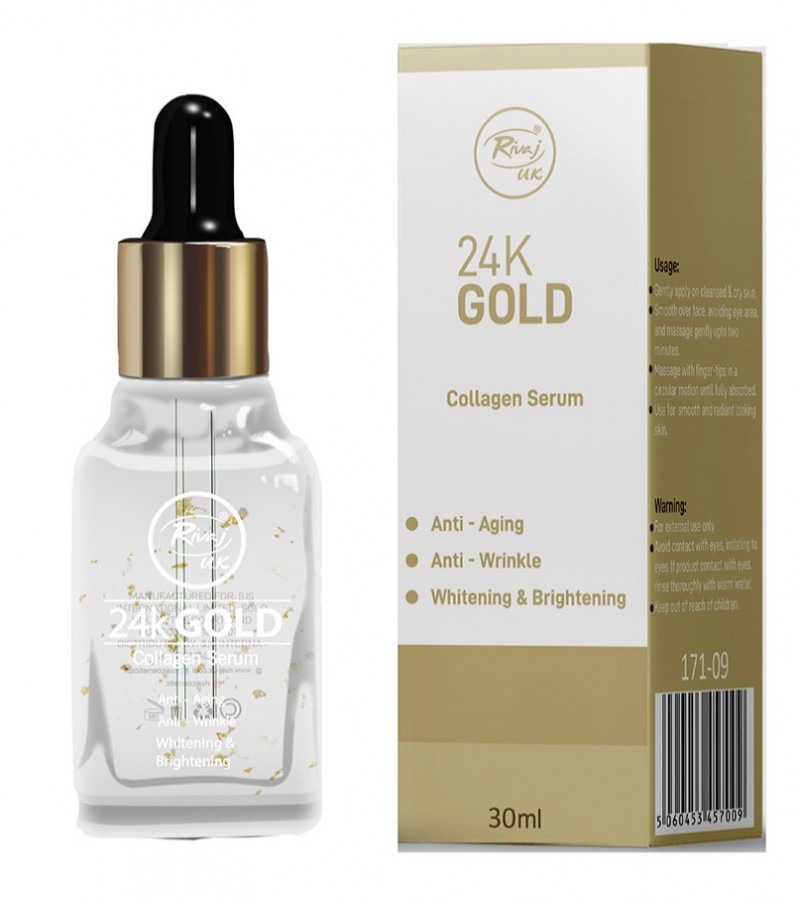 24K Gold Collagen Anti-Aging Wrinkle Care Rich Moisture Serum 30ml