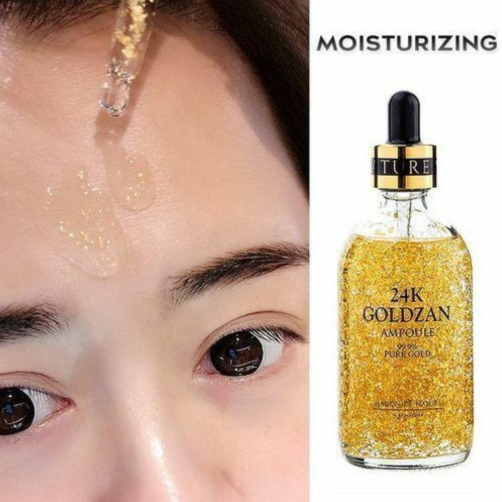 24K Goldzan Ampoule Gold Day Creams & Moisturizers Gold Essence Serum Makeup Primer