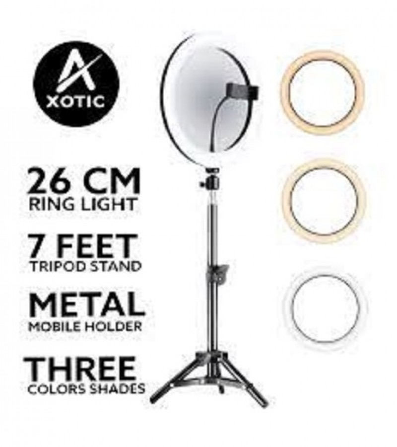 26cm RingLight With 7 Feet Stand And Phone Holder