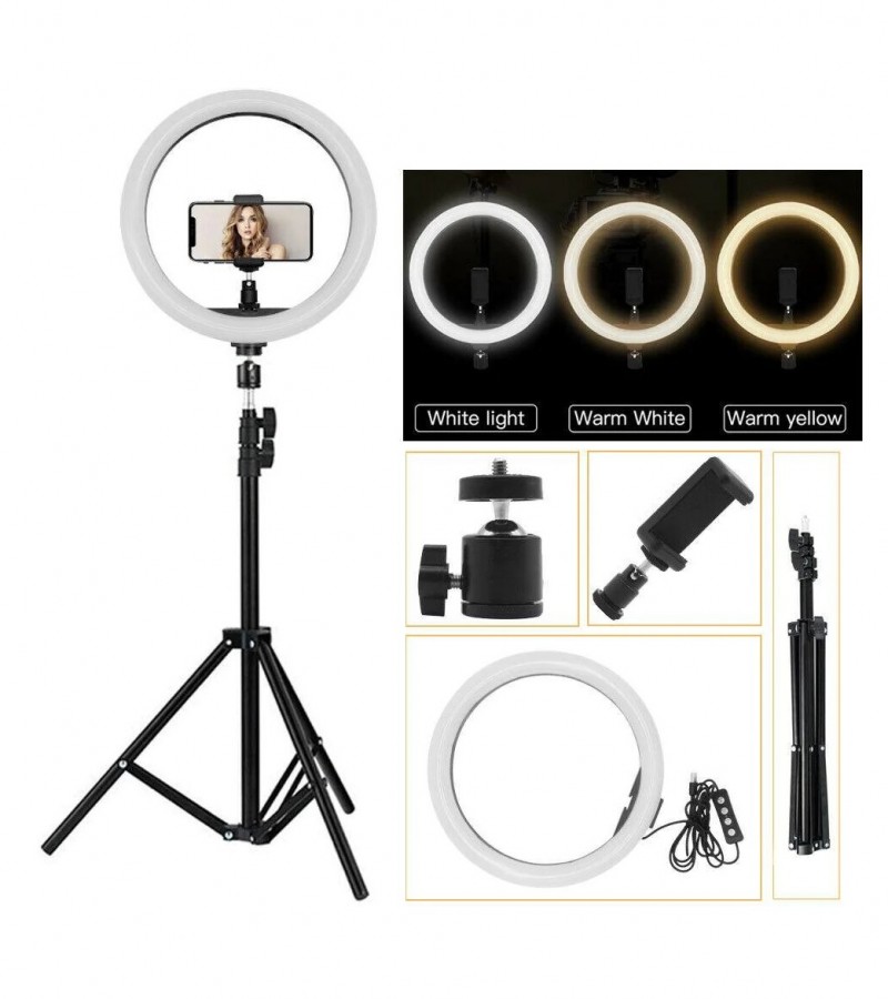 26cm RingLight With 7 Feet Stand And Phone Holder