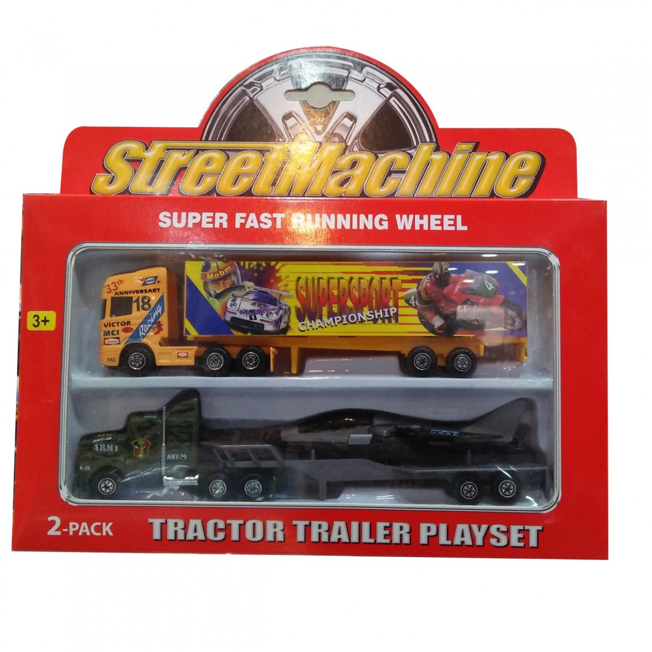 2In1 Street Machine Tractor Trailer For Kids - 3+ Ages