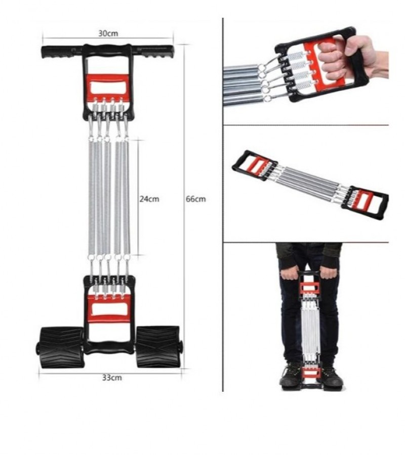 3 IN 1 CHEST EXPANDER ADJUSTABLE MULTIFUNCTION FOOT PEDAL WITH HAND GRIPPER Sale price Buy online in Pakistan Farosh.pk