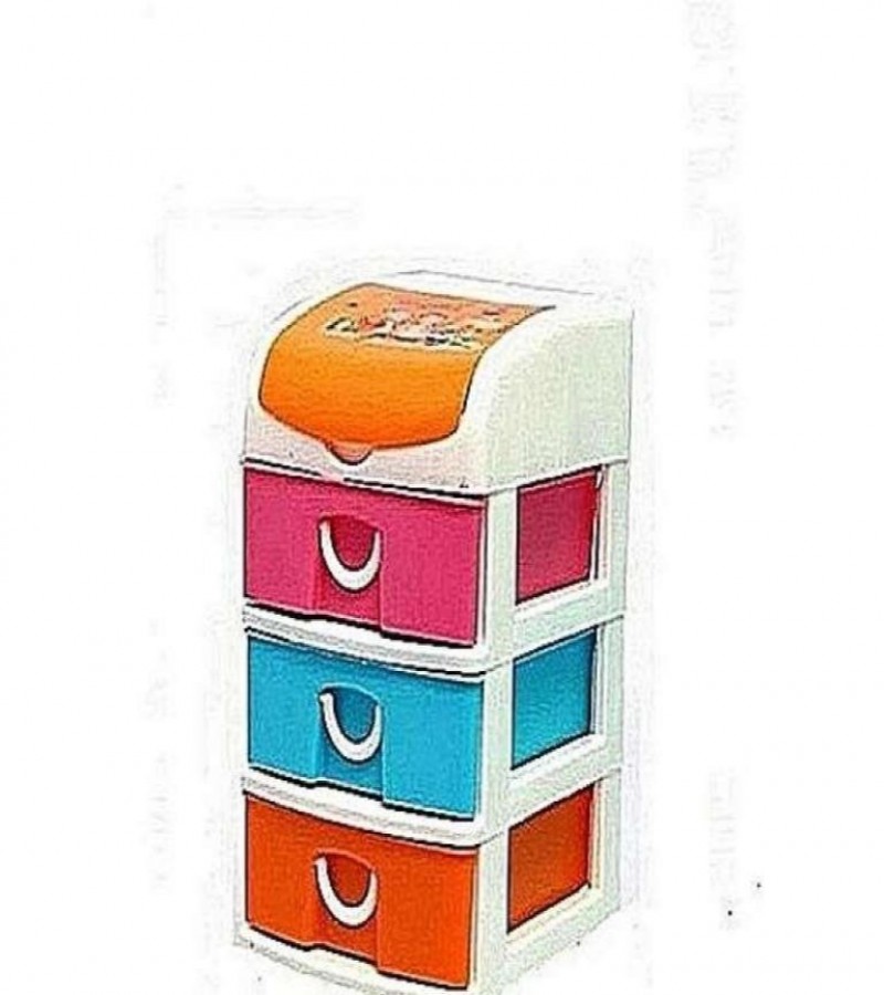 3 Tier Cosmetics Items Storage Box - Colorful