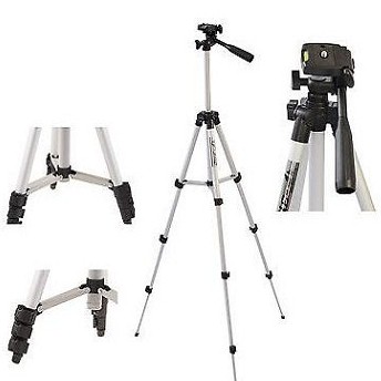 Tripod 3110  Stand For Camera And Mobile - Black & Silver