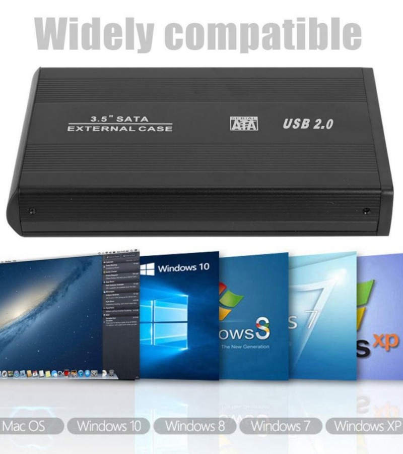 3.5 HDD Case USB 2.0 External Hard Drive SATA Hard Drive 3.5 Inch HDD Case SATA HDD Box Case