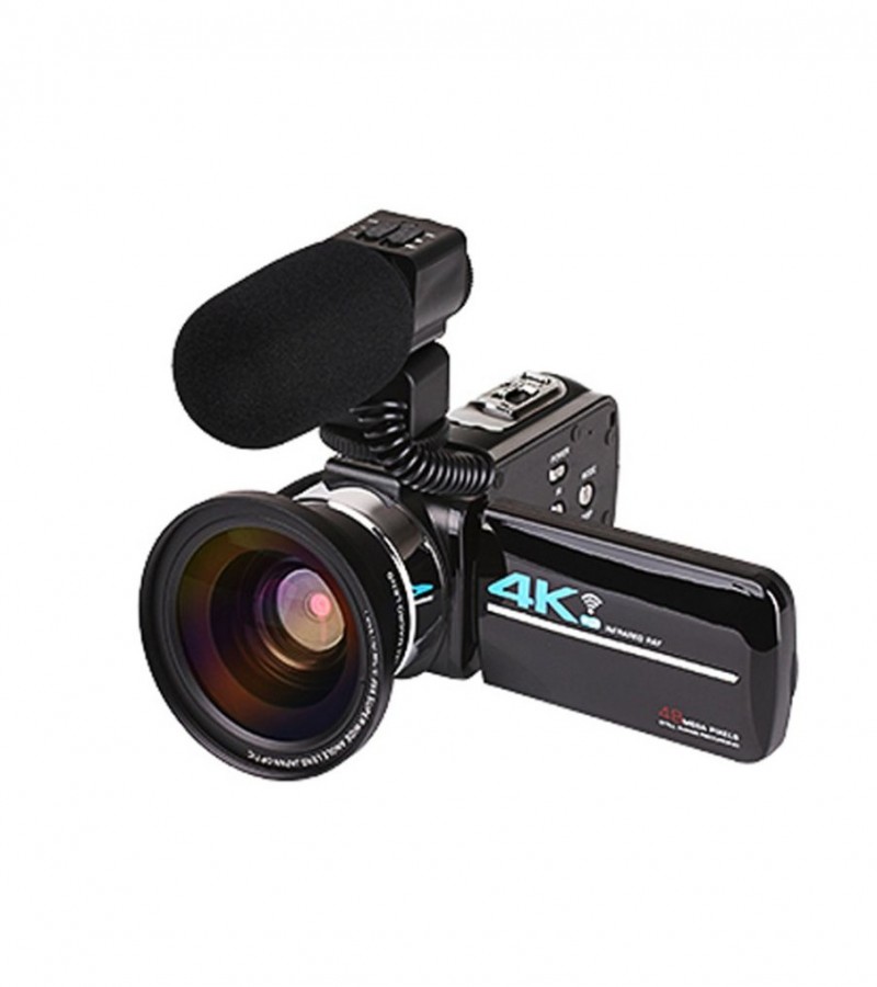 48 Megapixel 4K Hd Digital Camera Wifi Wedding Dv Live Video Recorder with External Microphone