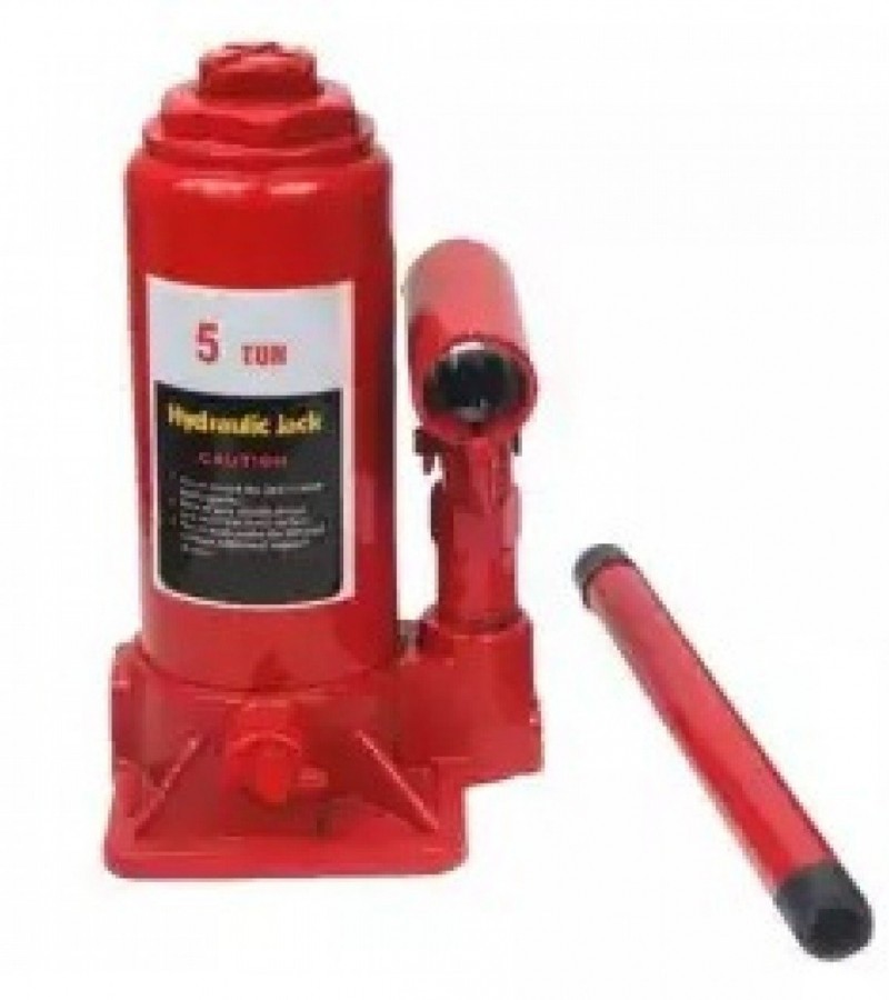 5 Ton Hydraulic Bottle Jack For Vehicles - Red