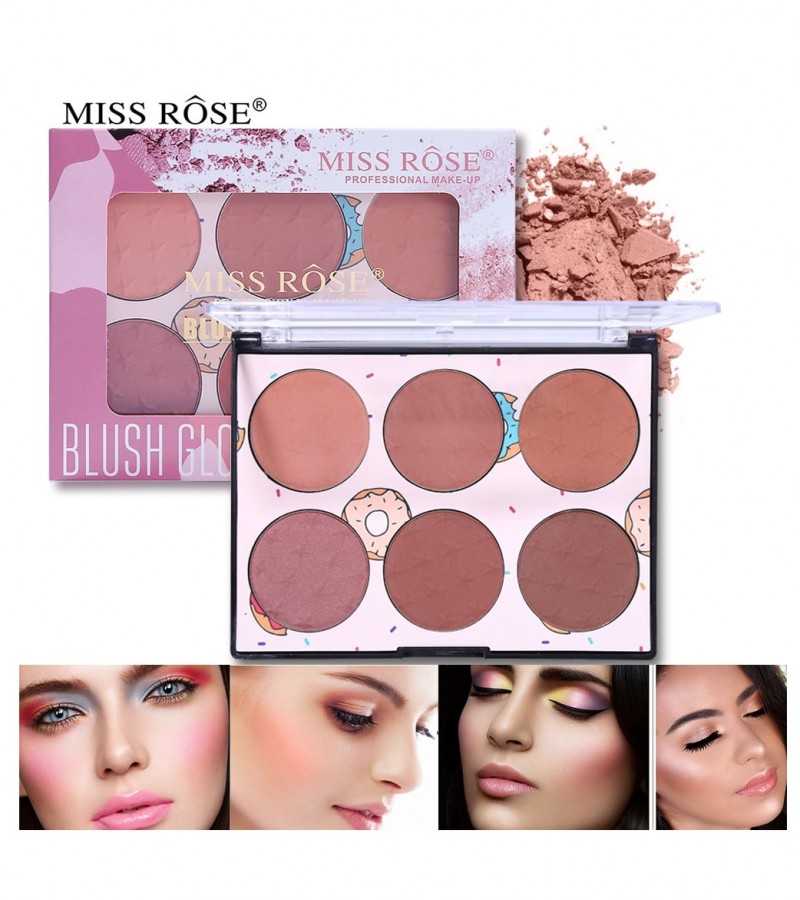 6 Color Miss Rose Blush Glow Kit (100% Original Product – Miss Rose)