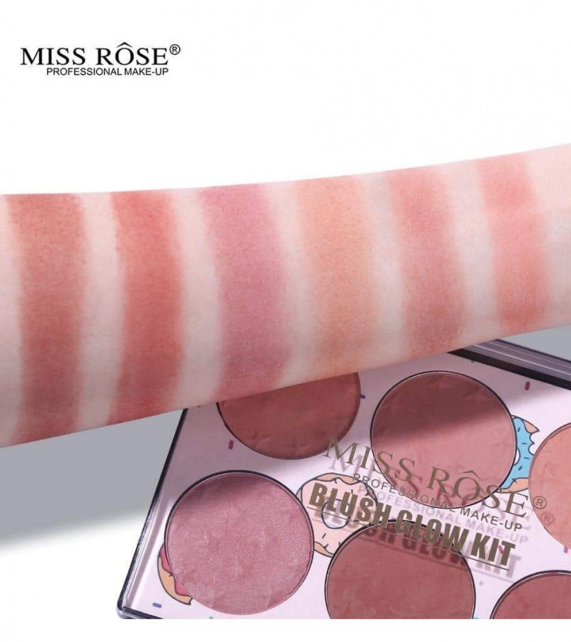 6 Color Miss Rose Blush Glow Kit (100% Original Product – Miss Rose)
