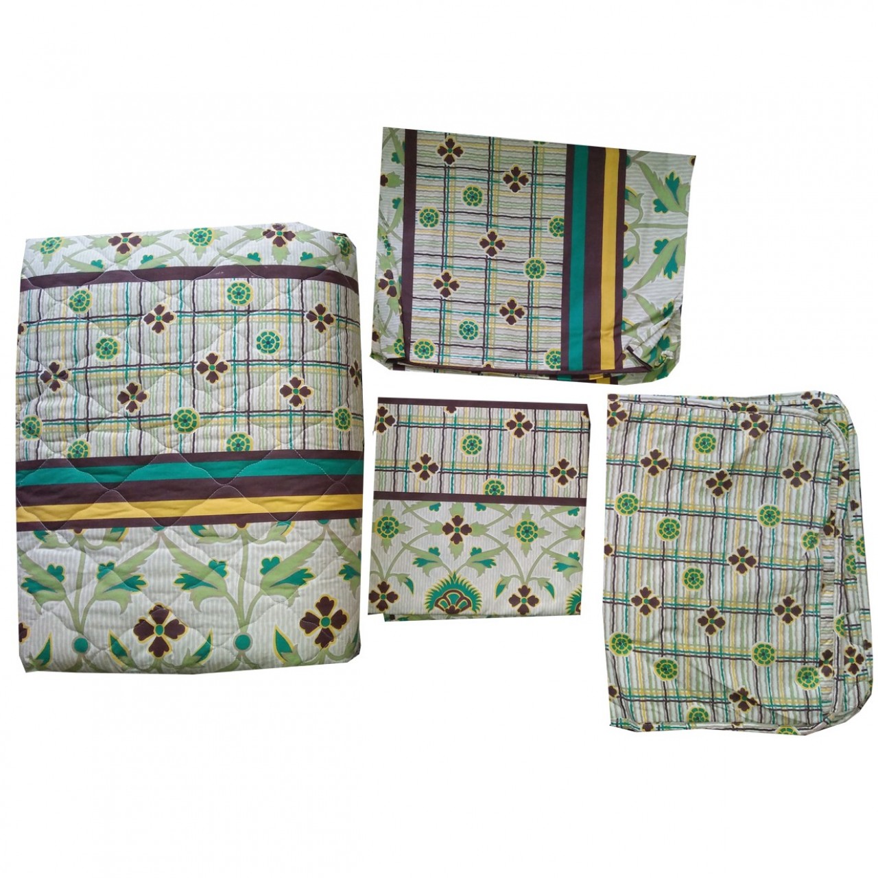 6 in 1 Sleeping Kit(Bedset) - 2 Pillows Foam, 1 Comforter, 1 Bedsheet & 2 Pillow