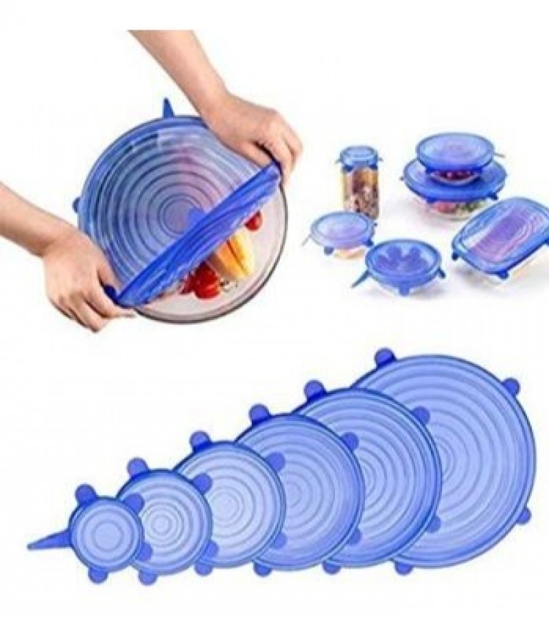 6-PCS SILICONE STRETCHABLE FOOD SAVER COVERS
