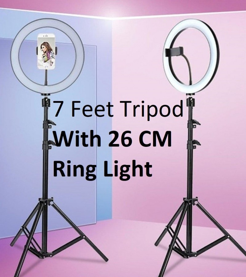 7 Foot Stand for Ring Light with Mobile Holder
