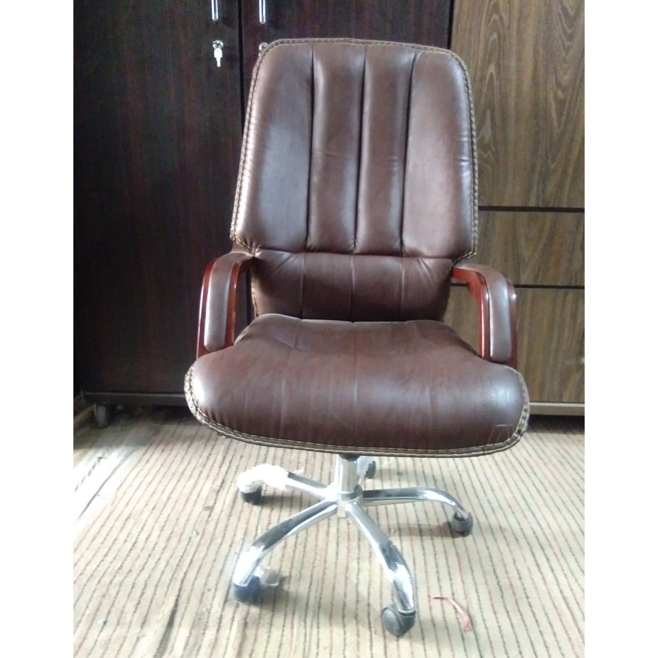 Adjustable Executive Imported Office Chair - Revolving Chair - Brown