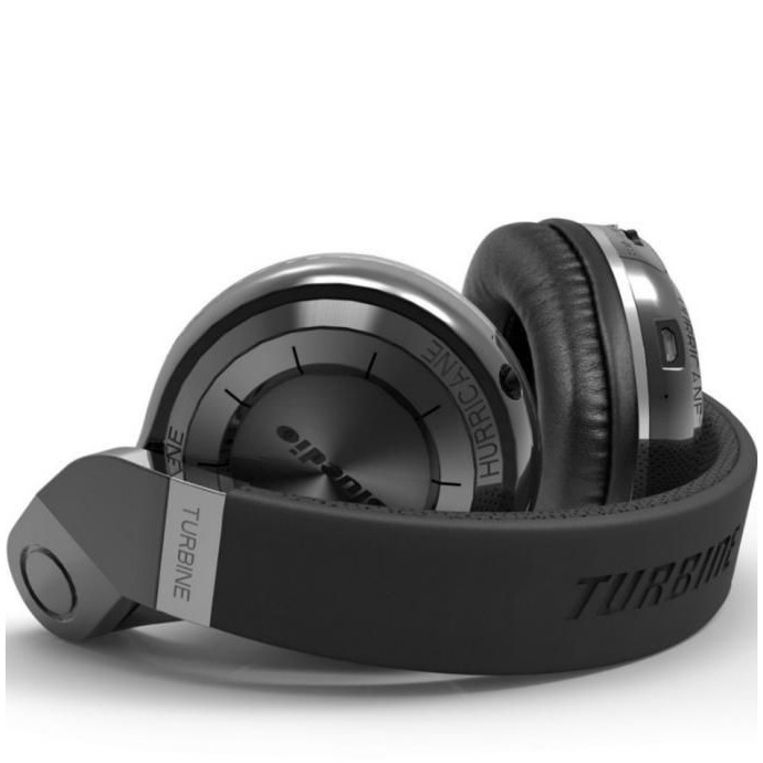 Bluedio T2 Plus - Turbine Hurricane HiFi Bass Booster Wireless Bluetooth V4.1 Headphone - Black
