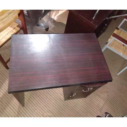 Wooden Office Table - 2 drawers - One Box Shaped Locker