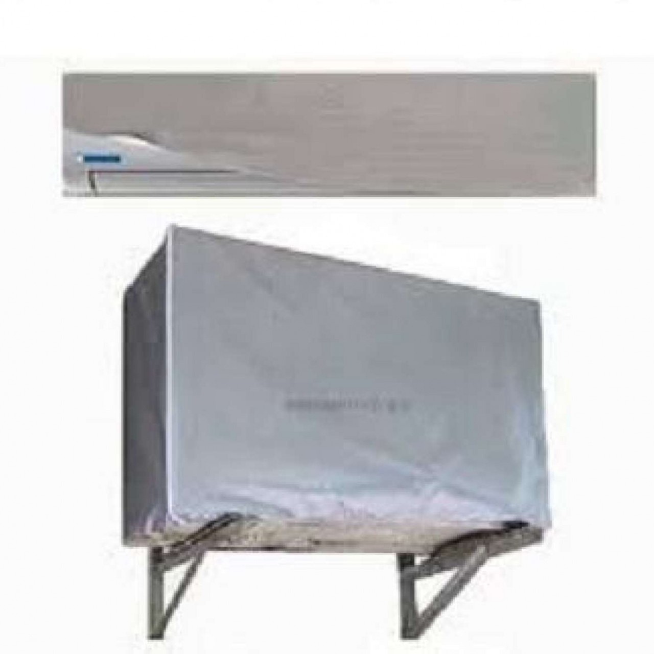 Ac Dust Cover For Indoor & Outdoor Unit 1 Ton - Silver