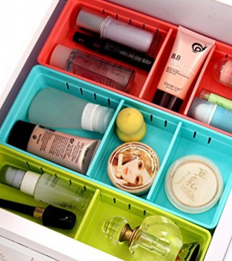 Adjustable Drawer Organizer Home Kitchen Divider Makeup Storage Box - Multi 1Pcs Large