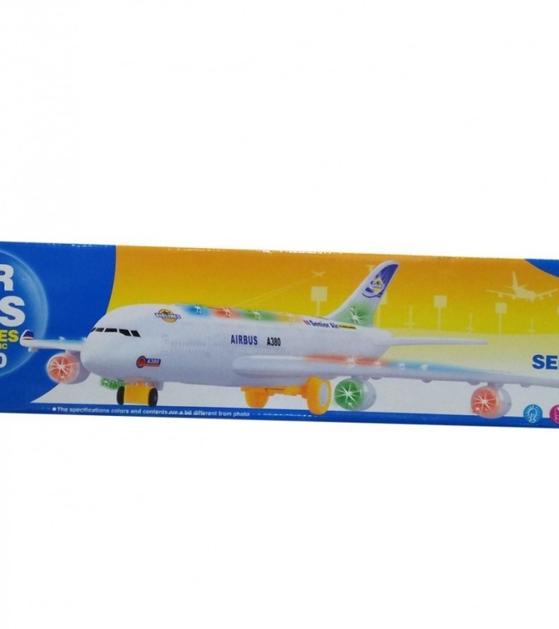 Air Bus Airlines Flash Electric A380 Airplane for Kids - Musical - 3 Plus Ages