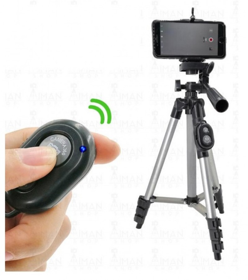 Aluminium DK 3888 Portable Foldable Camera Mobile Tripod With Bluetooth